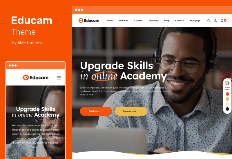 Educam Teması - Online Eğitim Kursları WordPress Teması