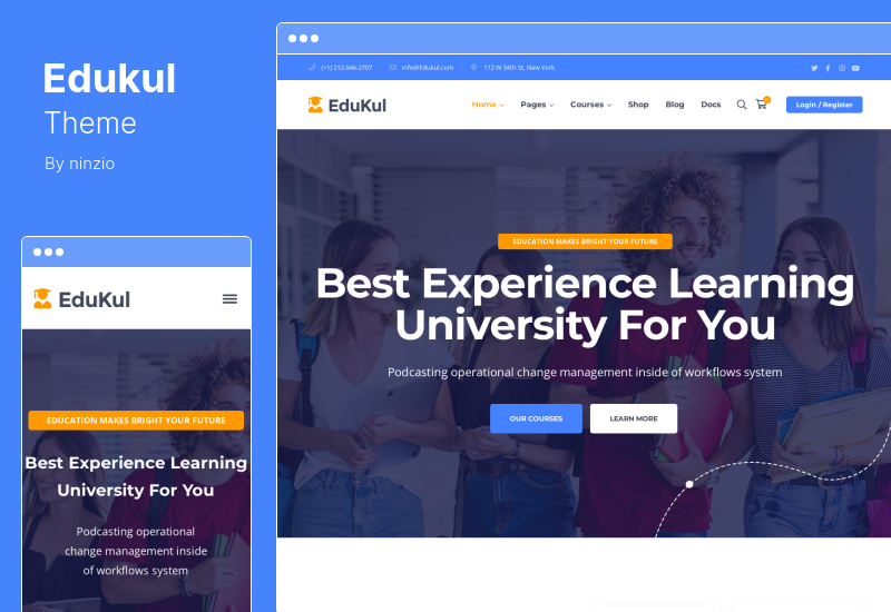 Edukul 테마 - 온라인 코스 WordPress 테마