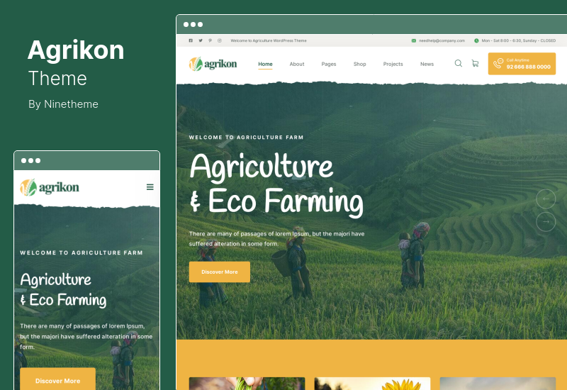 Thème Agrikon - Thème WooCommerce pour l'alimentation et l'agriculture biologiques