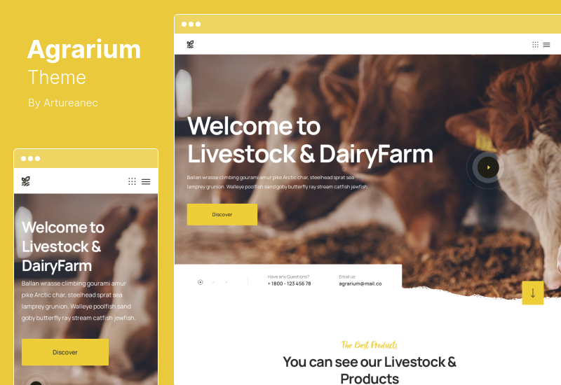 Agrarium Teması - Tarım ve Organik Çiftlik WordPress Teması