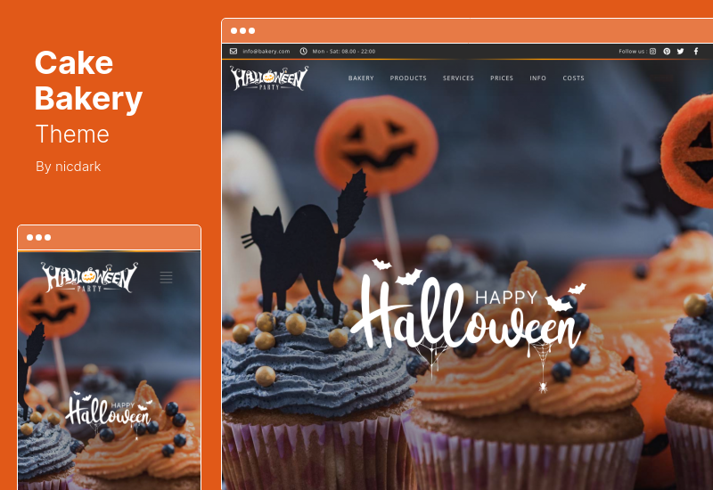 Cake Bakery テーマ - ペストリー WordPress テーマ