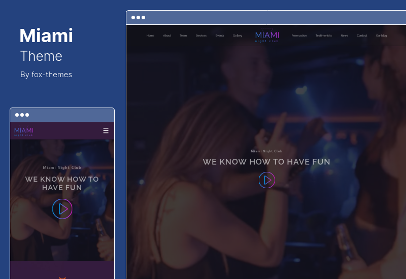 Tema di Miami - Tema WordPress per night club