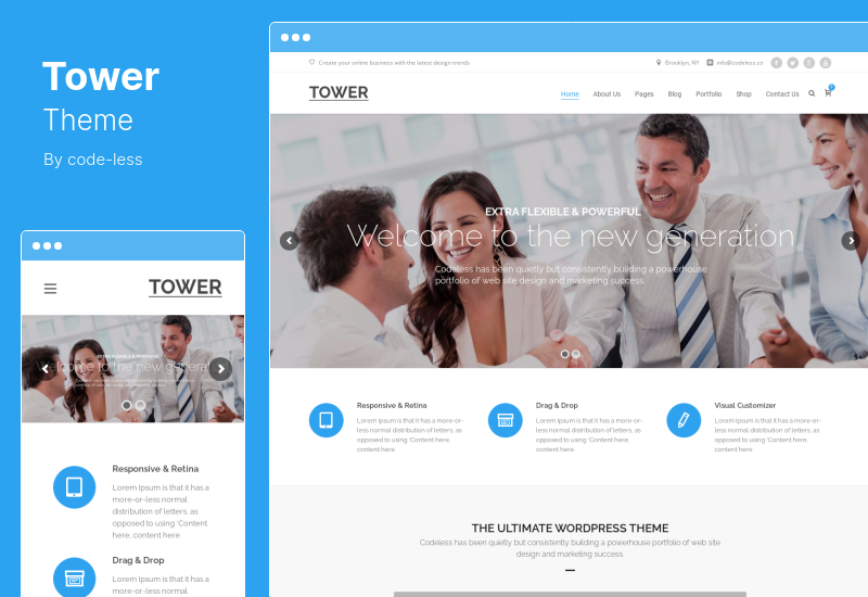 Tema Tower - Tema WordPress pentru afaceri