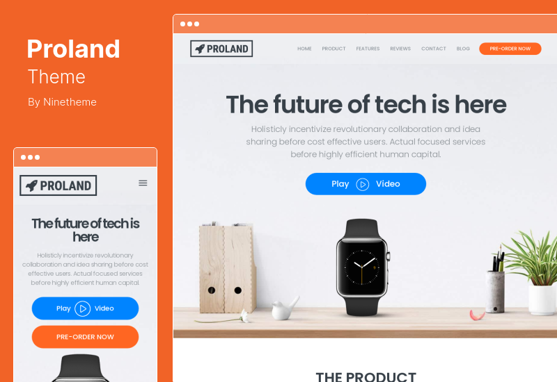 Proland-Theme - Einzelnes Produkt-Landing-Page-WordPress-Theme