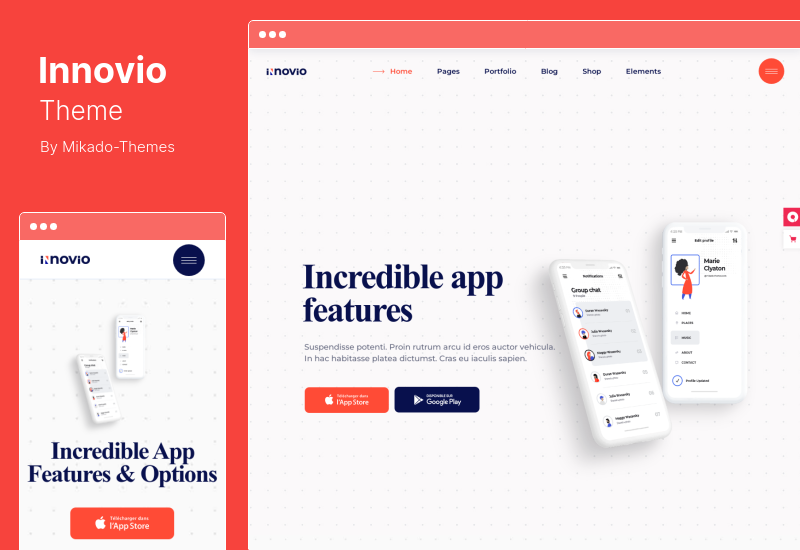 Innovio Theme - Çok Amaçlı Açılış Sayfası WordPress Teması