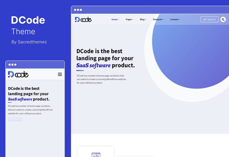 Motyw DCode - Motyw WordPress SaaS Landing Page