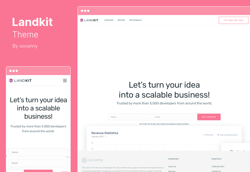 Landkit-Theme - WordPress-Landingpage-Theme