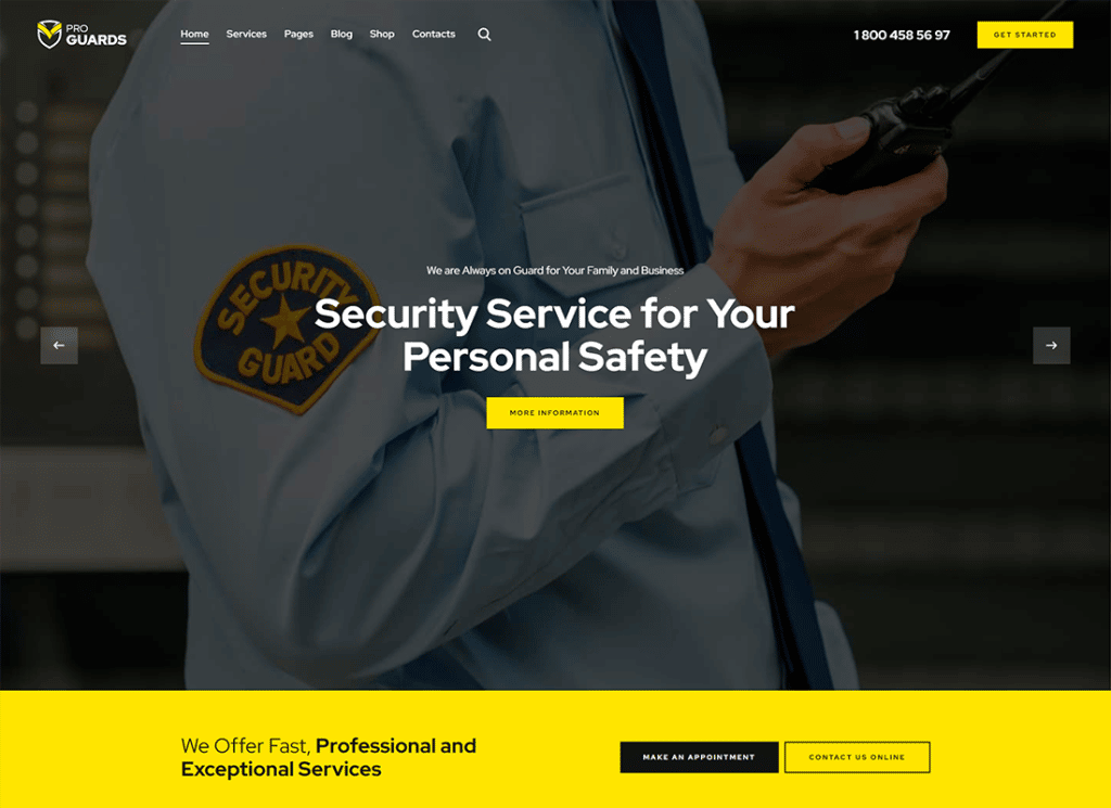 ProGuards | Keselamatan Body Guard & Keamanan Tema WordPress