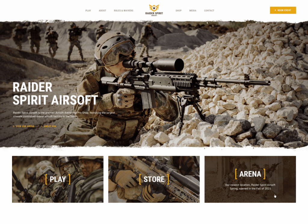 Semangat Perampok | Tema WordPress Klub Airsoft & Paintball