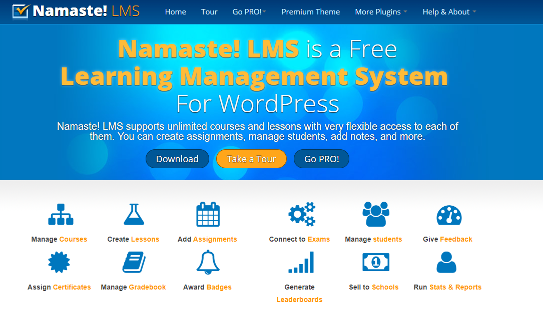 namastelms 최고의 wordpress lms 플러그인을 위한 태풍