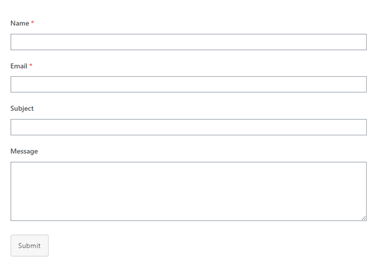 Einfaches Support-Formular