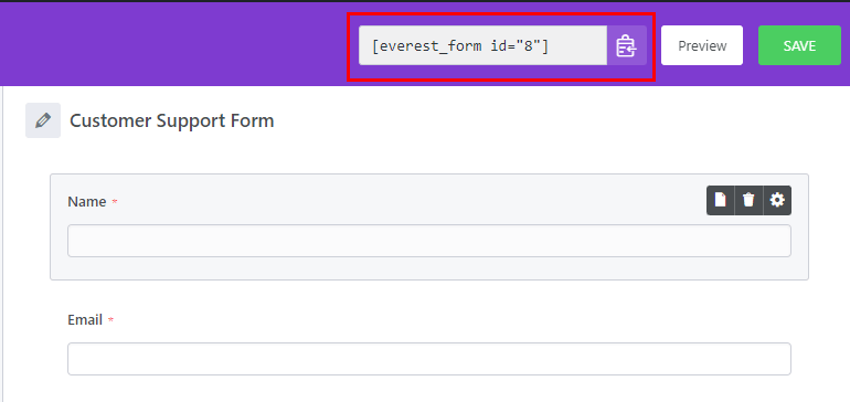 Shortcode kopieren