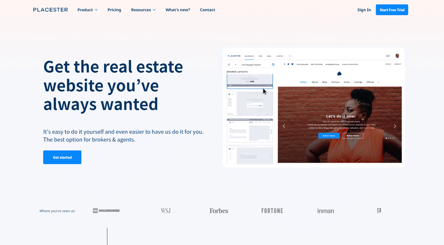 Placester - 最佳房地產網站建設者