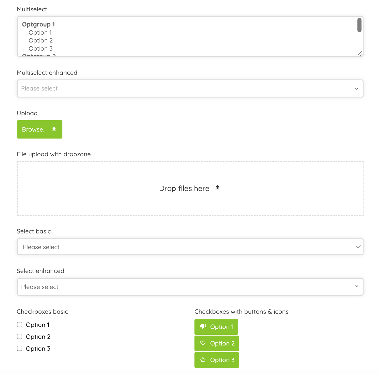 Form Element Examples