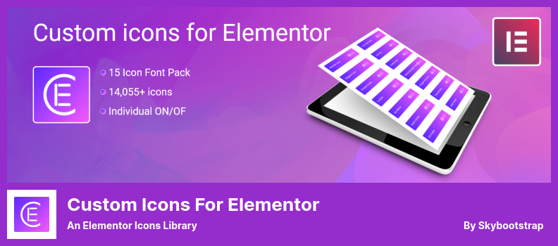 Iconos personalizados para el complemento de Elementor: una biblioteca de iconos de Elementor