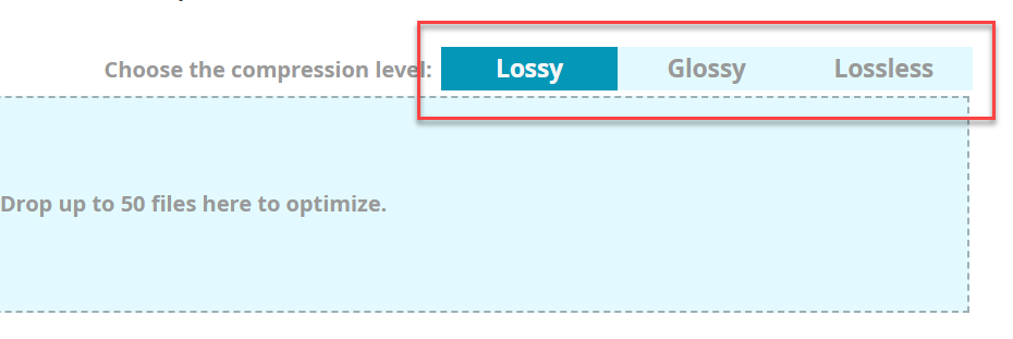 images de chargement paresseux dans wordpress - niveaux de compression