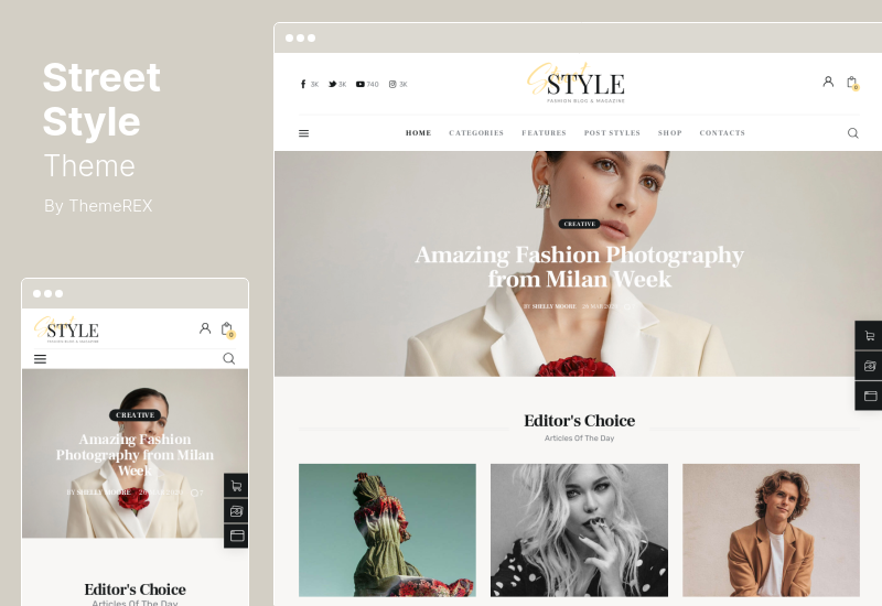 Street Style Theme — тема WordPress для личного блога о моде и образе жизни