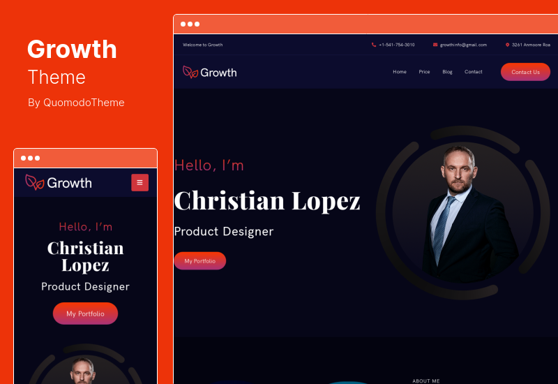 Growth Theme - Tema WordPress para Portafolio Personal