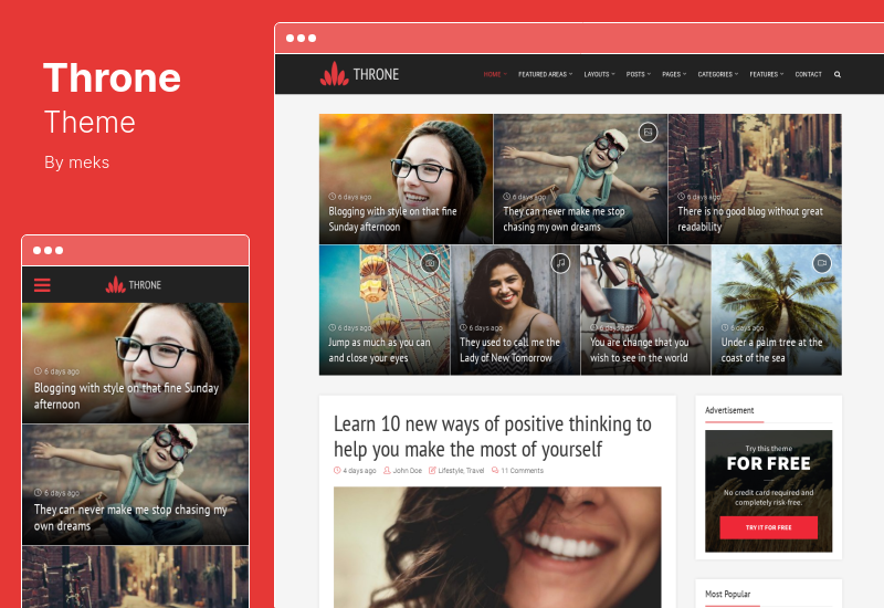 Throne Theme - Tema de WordPress para blog personal