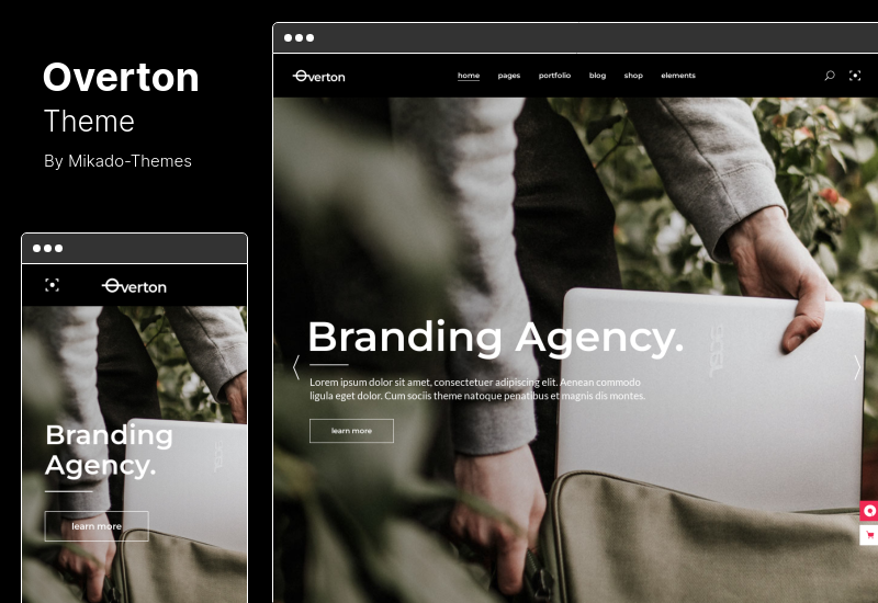 Overton Theme - Kreatives WordPress-Theme für Agenturen und Freiberufler