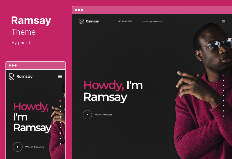 Tema Ramsay - CV Pribadi/Resume WordPress Theme