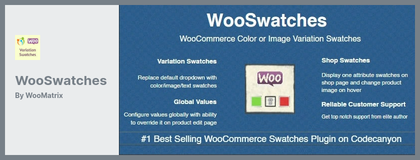 Plugin WooSwatches - Variazioni Campioni e plugin di selezione a discesa per WooCommerce