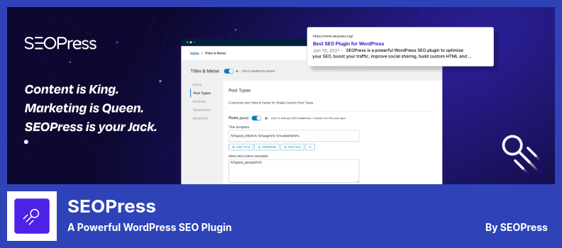 Plugin SEOPress - Un plugin SEO puternic WordPress