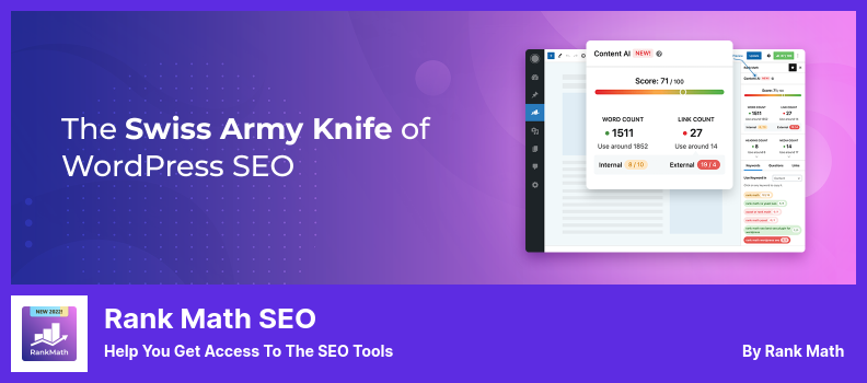 Rank Math SEO Plugin - Vă ajută să obțineți acces la instrumentele SEO