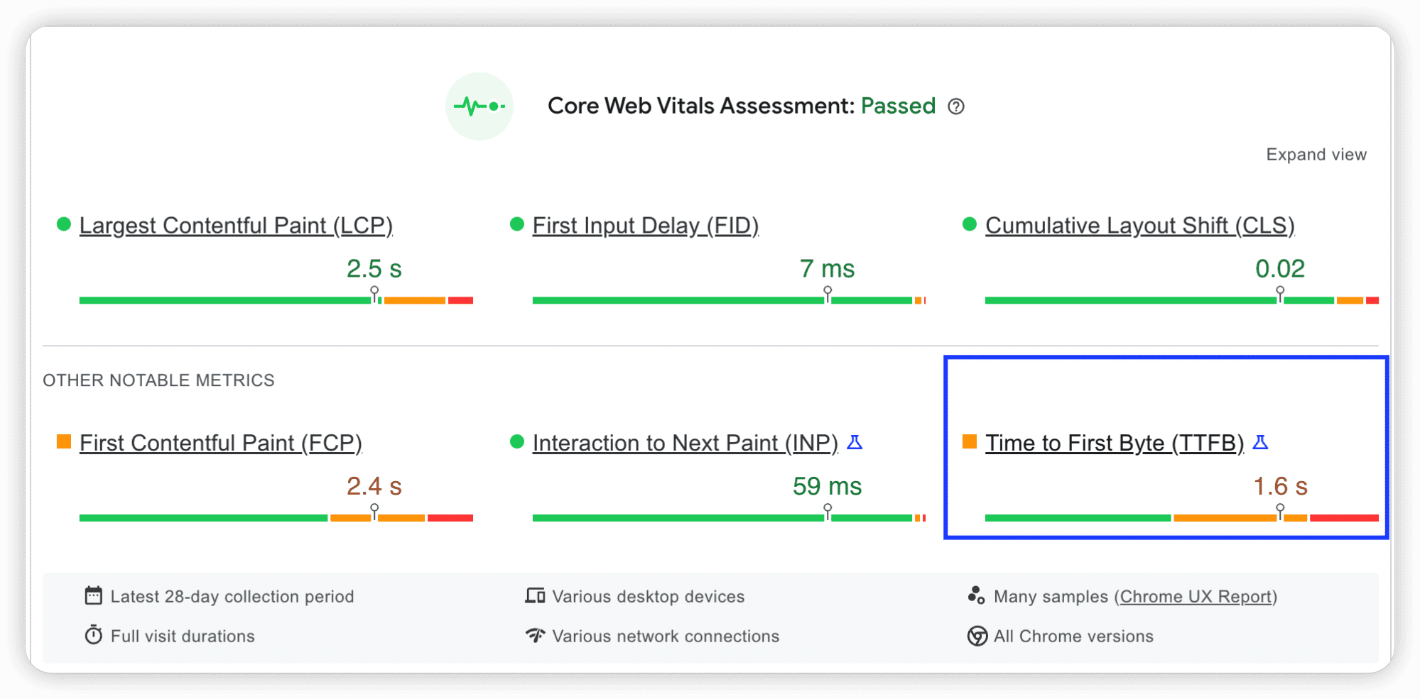 Valor TTFB: reduce los tiempos de respuesta del servidor (TTFB)