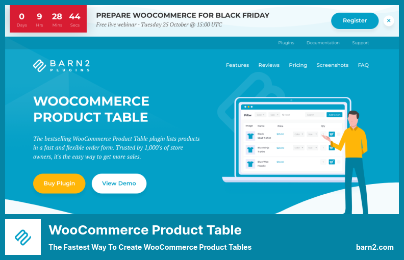 WooCommerce 产品表插件 - 创建 WooCommerce 产品表的最快方法