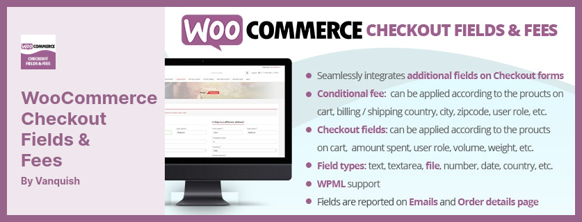 Plugin WooCommerce Checkout Fields & Fees - Aplique facilmente taxas e exiba campos adicionais durante o checkout