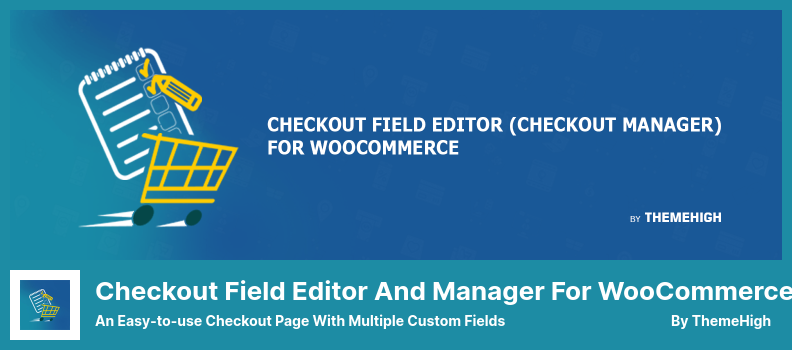 Checkout Field Editor and Manager Plugin - une page de paiement facile à utiliser avec plusieurs champs personnalisés