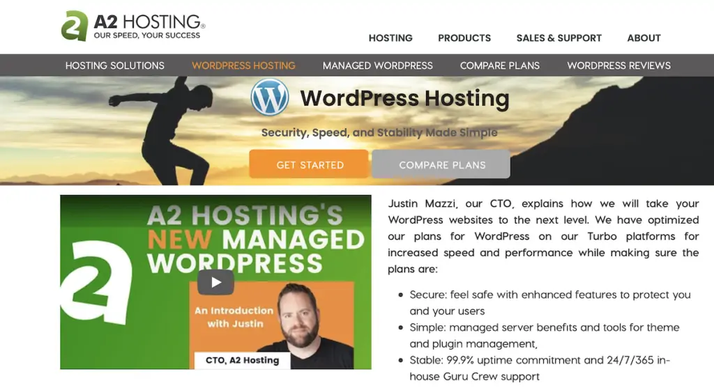 A2Hosting hosting WordPress murah