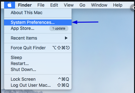 System preferences in Mac