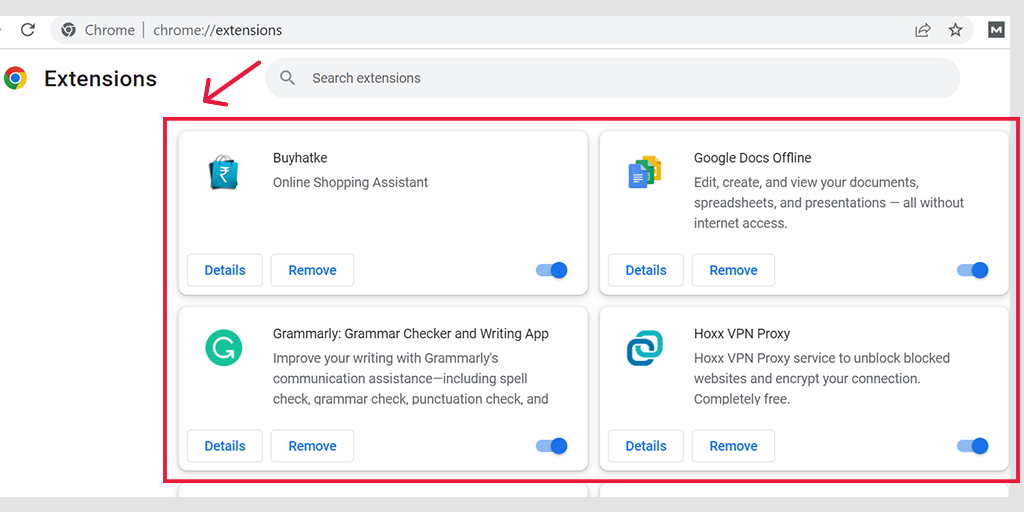 List of chrome extensions