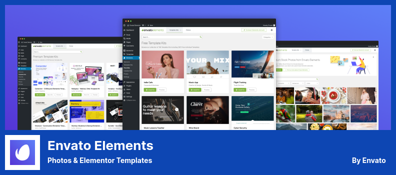 Plugin Envato Elements - Fotos e modelos Elementor