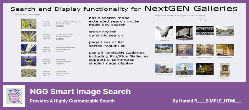 NGG Smart Image Search Plugin - 高度にカスタマイズ可能な検索を提供します