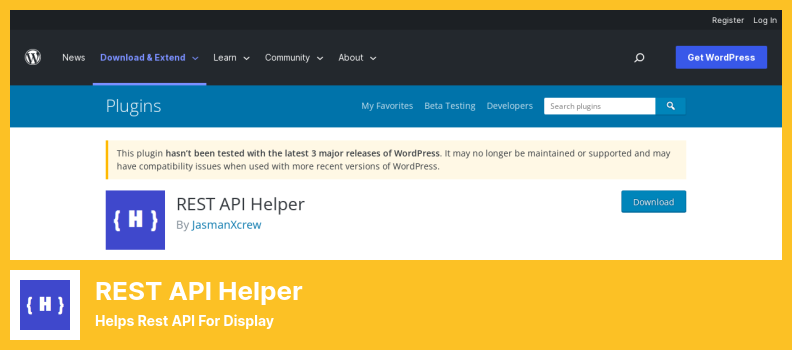 REST API Helper Plugin - 幫助用於顯示的 Rest API