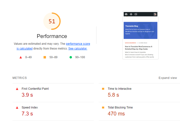 Skor Performa Mercusuar