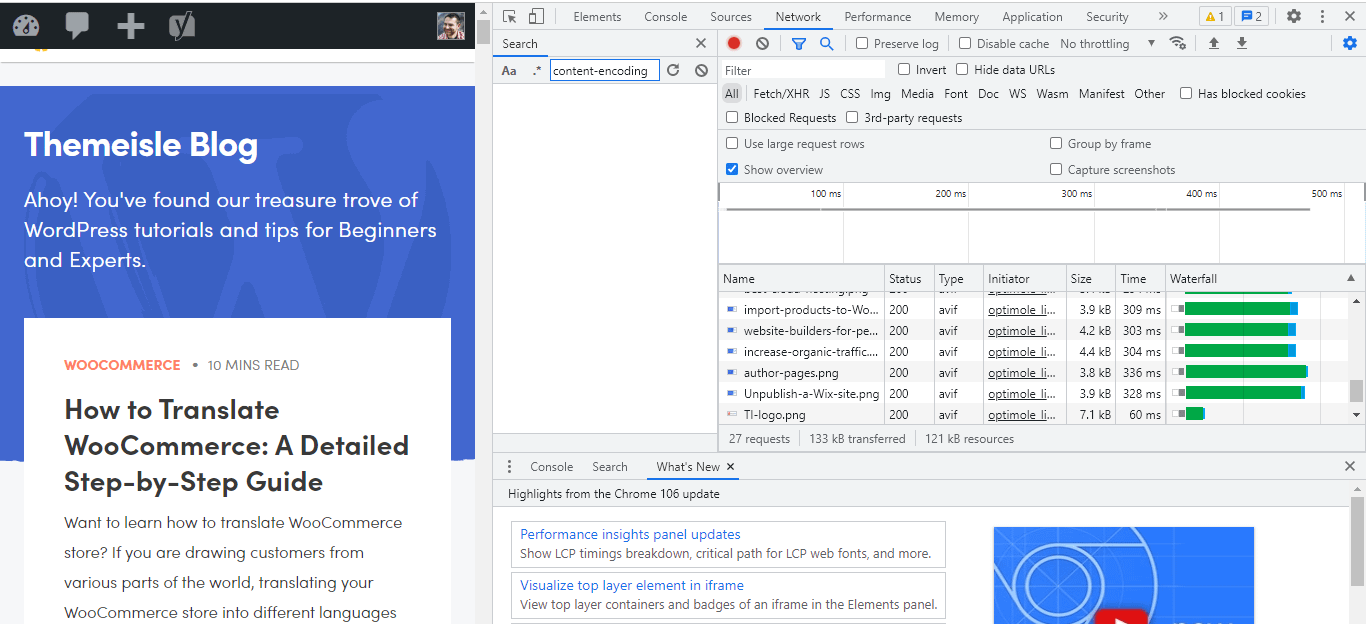 Entwicklertools in Chrome