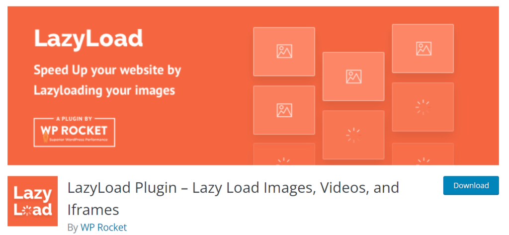 Banner del plug-in Lazy Load di WP Rocket