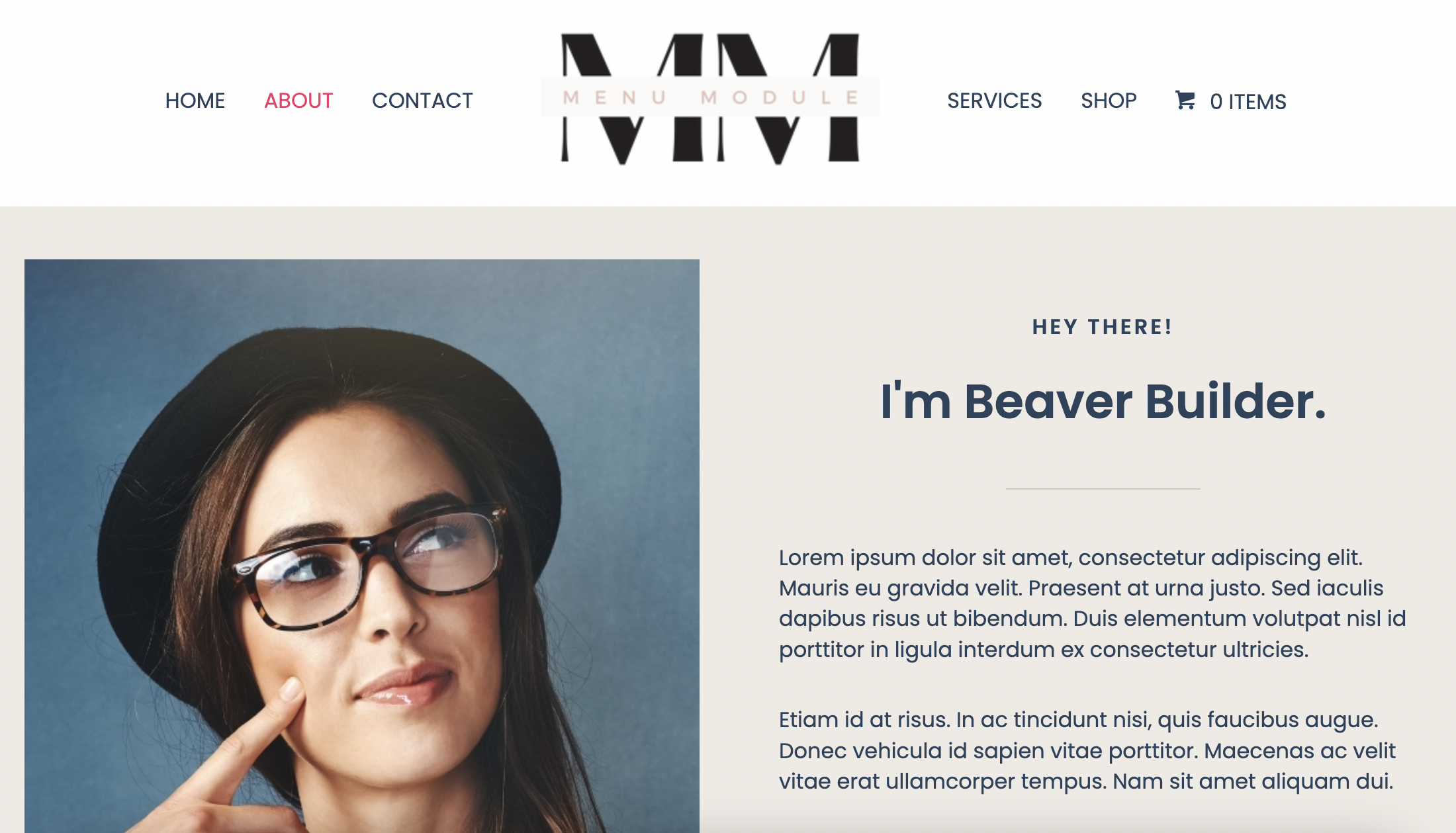 Модуль меню Beaver Builder