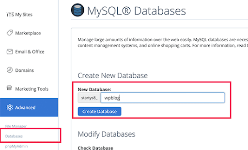 Database MySQL