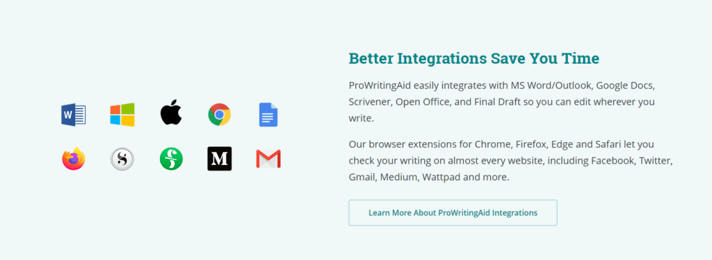 Integraciones de ProWritingAid