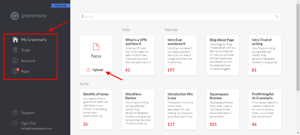 Interface utilisateur grammaticale