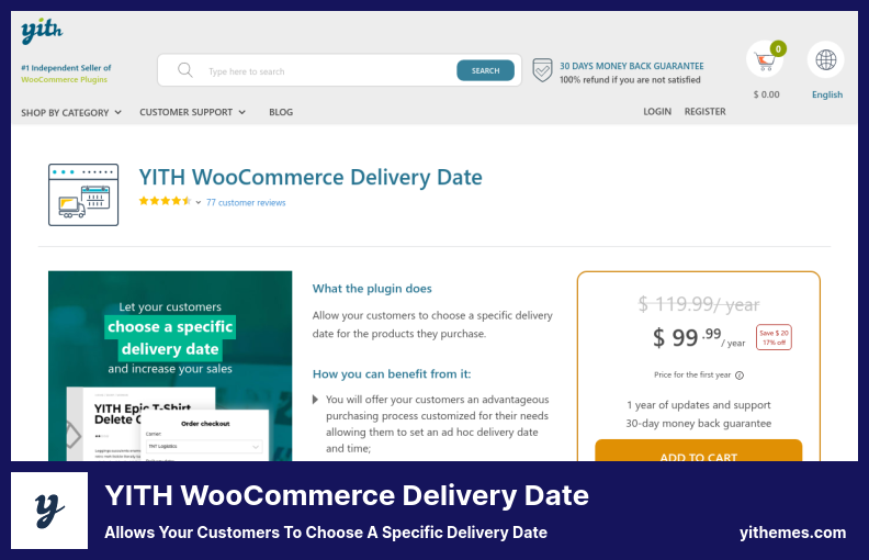 YITH WooCommerce Delivery Date Plugin - Ermöglicht Ihren Kunden, ein bestimmtes Lieferdatum auszuwählen