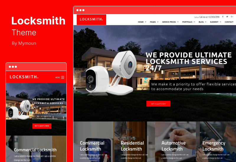 Locksmith Theme - Tema de WordPress para sistemas de seguridad