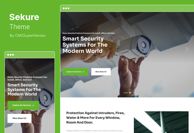 موضوع Sekure - CCTV and Security Systems WordPress Theme