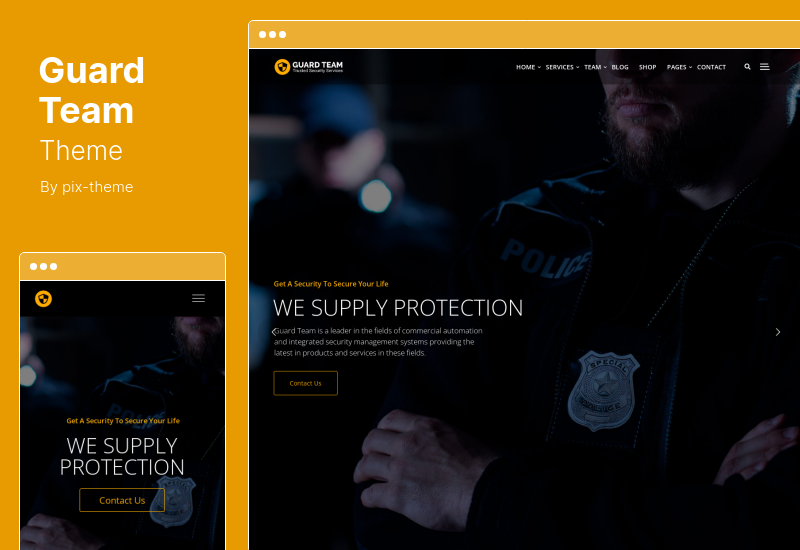 Guard-Team-Thema - Sicherheit & Guard WordPress-Theme