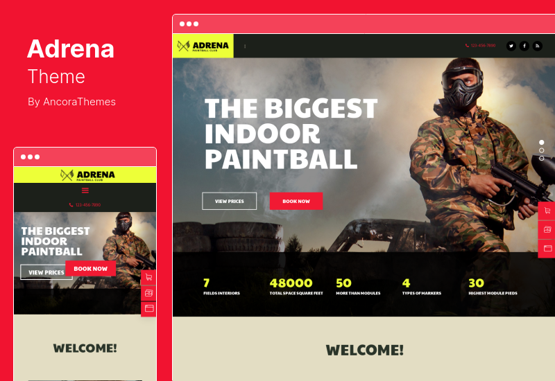 Adrena-Theme - Airsoft Club & Paintball WordPress-Theme